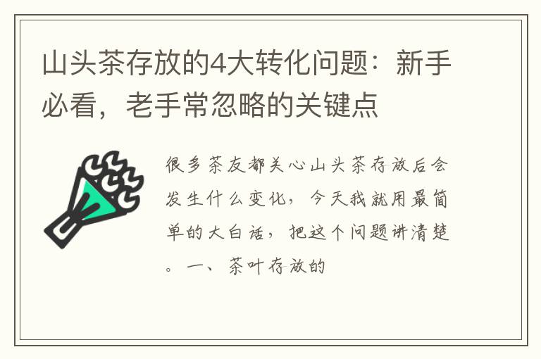 山头茶存放的4大转化问题:新手必看,老手常忽略的关键点