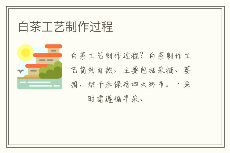 白茶工艺制作过程